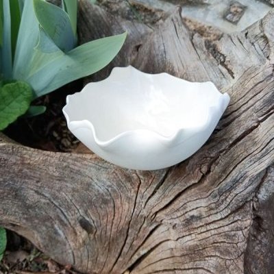 5 coquillage faïence blanche ceramique