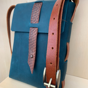 Sac lacé sélène cuir de poissons