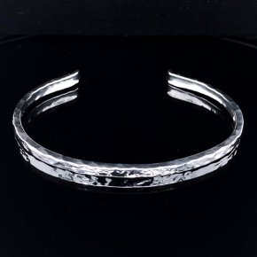 3 Bracelet Jonc martelé Argent 925