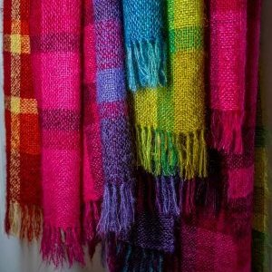 Laines de la Grée Blanche écharpes mohair couleurs