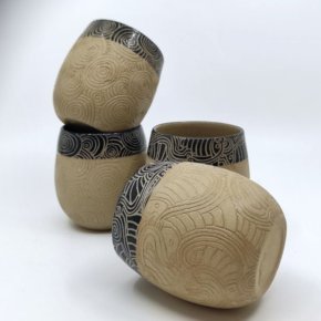 2 Tasses gravées Catherine Eyraud