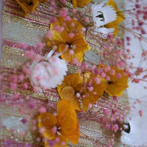 tissage fleur sechée