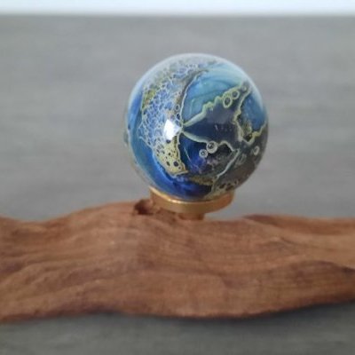 marble shards et verre à l'argent