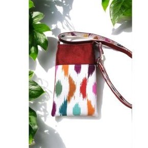 9 pochette telephone coton suedine