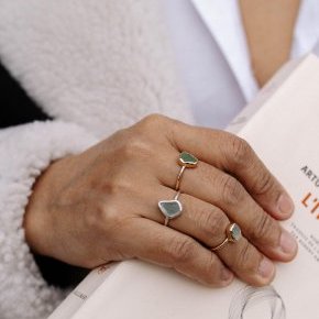 Diane et Hera bagues primel argent et plaquées or portées