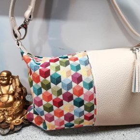 2 Sac cuir et tissu