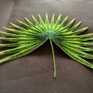 Feuille de palmier brodée en 3D