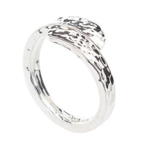 5 Bague AL Martelée Argent 925