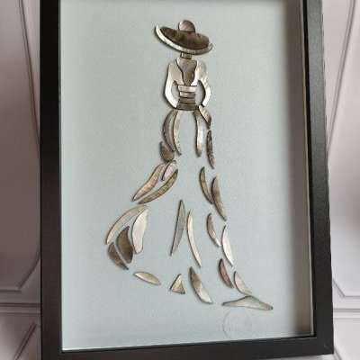 4 L Icône Tableau d Art Silhouette en Nacre d Exception