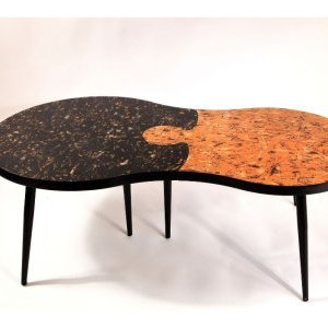 Mobilier VITRAIL en panneau OSB polychrome Jean Marc Lemahieu Sulniac Morbihan