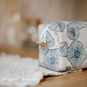 1 Trousse Pélagie Coton Bio &encres végétales par Inspir'haies