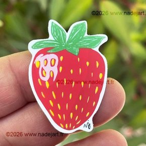 sticker artiste independant fraise