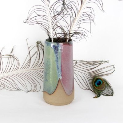 grand vase gres bicolore artisanat france