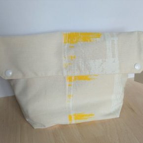 trousse de toilette ecrue et jaune boro