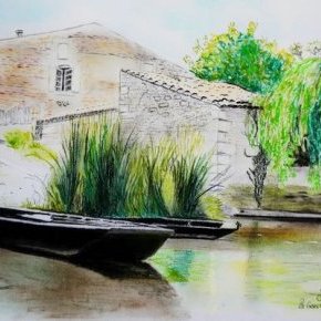 3 Marais Poitevin la Garette pastel sec