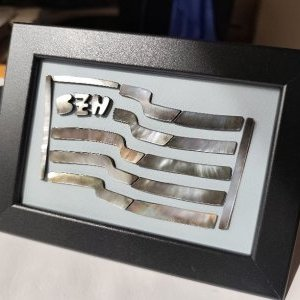 5 La Fierté Tableau d Art Drapeau Breton Gwenn ha Du en Nacre d Exception