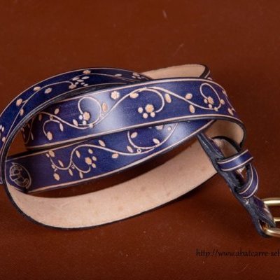5 Ceinture cuir bleue