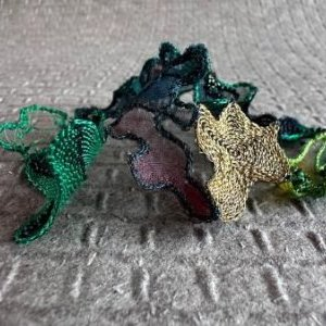 Eclats de feuilles Broderie en 3D