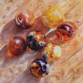 RED MARBLES ANNE COURTINE 20x20 IAPS