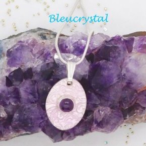 Pendentif sertiamethyste Ag