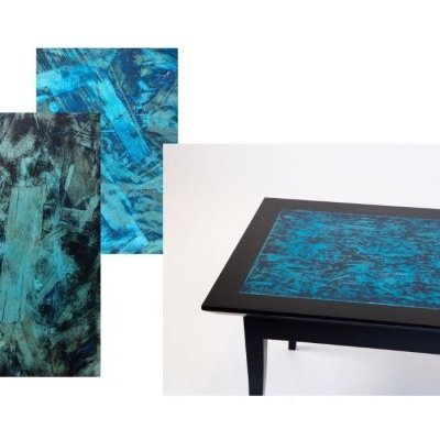 Mobilier VITRAIL en panneau OSB polychrome Jean Marc Lemahieu Sulniac Morbihan 4