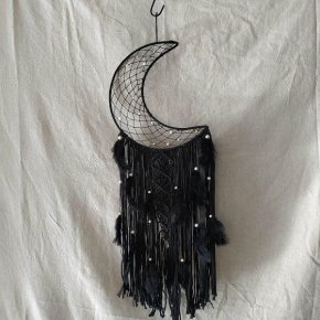 attrape rêve lune noir1