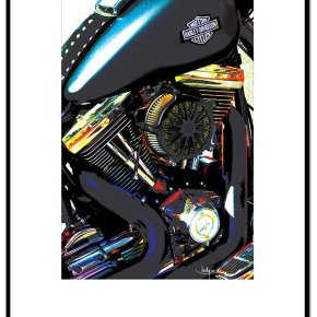 Chrome Tableau illustration Photo 60x80 Jacky a Française Chrome et Or