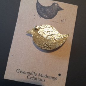Broche oiseau rigolo