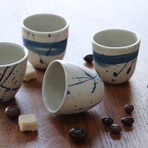 6 Tasse à café trace eau Terra Manusia