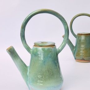 théières vert bleu