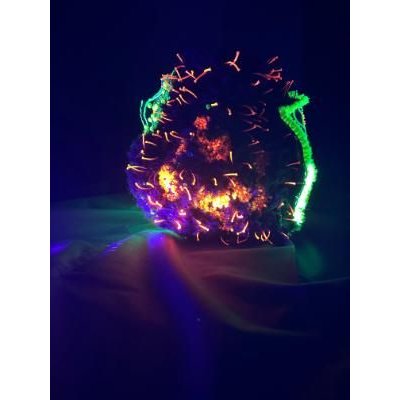 Broderie d art Rose futuriste brodée en 3D avec des matières fluorescentes (…)