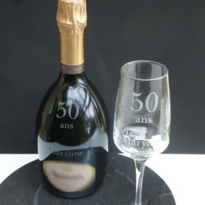bouteille gravee sablage
