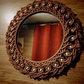 miroir crème et perle