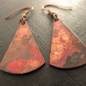 boucles cuivre patiné