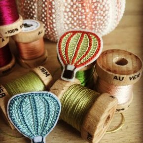 6 broches montgolfière amis imaginaires