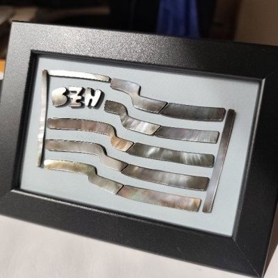 5 La Fierté Tableau d Art Drapeau Breton Gwenn ha Du en Nacre d Exception