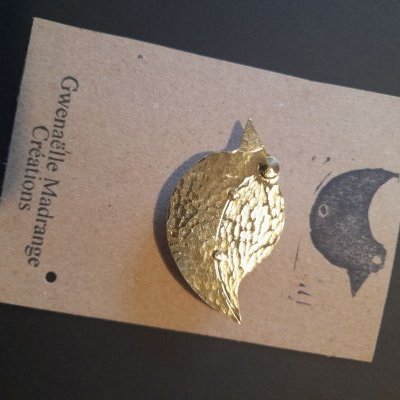 Broche oiseau rigolo