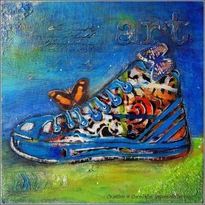 Peinture Labasketetlepapillon par Cocofolies