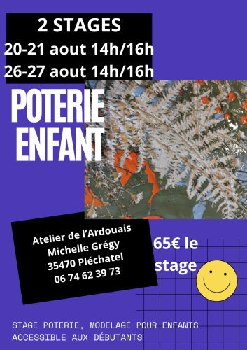 affiche stage enfant aout